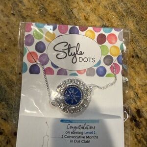 Style Dots Silver and Blue Bracelet